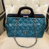 Chanel Handbag Shoulder Strap Detachable Green Shoulder Bag Calfskin