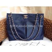 Chanel Nylon Shoulder Bag Handbag Blue