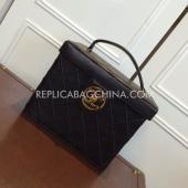 Chanel Calfskin Makeup Bag Vintage Black Handbag