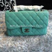 Chanel Calfskin Handbag  Green