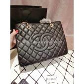 Chanel  Black Leather Handbag Replica