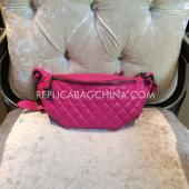 Chanel Fanny Pack Handbag Genuine Leather  Red