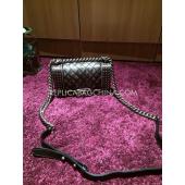 Replica Chanel Cross Body Bag Small Silver Calfskin Le Boy