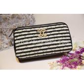 Quality Chanel Le Boy Cross Body Bag Calfskin Naval Stripe White Replica