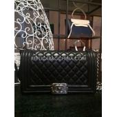 Chanel Calfskin Le Boy Black Handbag Replica