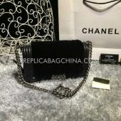 Cheap Chanel Le Boy Lambskin  Style Black Shoulder Bag