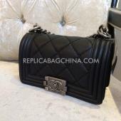 Chanel Le Boy 2way Rhombic Black Calfskin