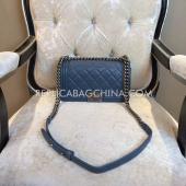 Chanel 2way Rhombic Blue Lambskin Le Boy Replica