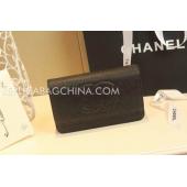 Chanel Purse Calfskin Wallet Black Replica