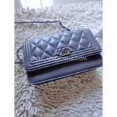 Cheap Chanel Wallet Purse Blue Genuine Leather