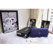 Chanel Oblique Stripe Blue Wallet Calfskin Purse Replica