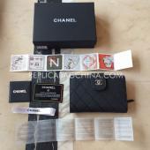 Chanel Purse Wallet Black Calfskin HM10686