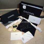 Cheap Chanel Purse Leather Wallet  Black