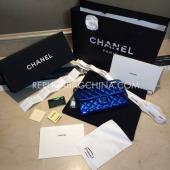 Chanel Purse Leather Wallet  Blue