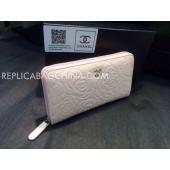 Chanel White Wallet Genuine Leather Purse