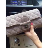 Chanel Wallet Leather  Grey Purse