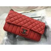 Chanel Reissue 2.55 Lambskin Chain Red Cross Body Bag HM08203