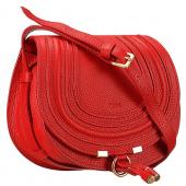 Chloe Marcie Flap Small Shoulder Bag Red