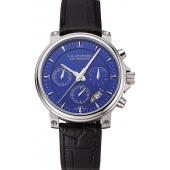 Chopard L.U.C 8HF Power Control Blue Dial Black Leather Bracelet 1454004