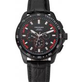 Cheap Chopard Mille Miglia GTS Black Dial Black Leather Bracelet 1453997