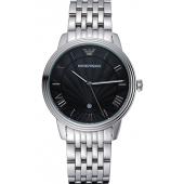 Cheap Emporio Armani  Black Dial Stainless Steel Bracelet  622334