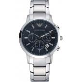 Emporio Armani  Chronograph Dark Blue Dial Stainless Steel Bracelet  622338