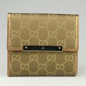 Gucci Wallet 112664 Gold Small Unisex Bag