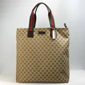 Gucci Tote bags 131233 Brown Canvas HandBags