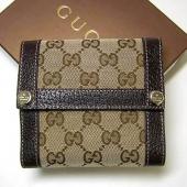 Gucci Wallet 154117 Coffee Canvas Small Wallet HM03855