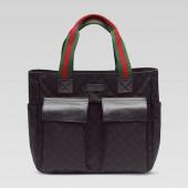 Gucci Tote bags 161836 Black Canvas HandBags Replica