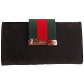 Gucci Wallet 181672 Black Canvas Ladies Bags