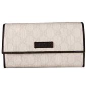 Gucci Wallet 190336 White Canvas Small