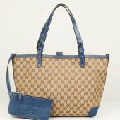 Gucci Tote bags 247209 Blue Canvas Ladies Bag Replica