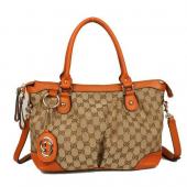 Gucci Shoulder bags 247902 Orange Canvas 2way