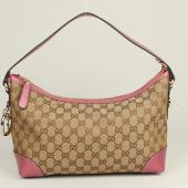 Gucci Hobo bags 269959 Khaki Canvas Cross Body Bag Replica