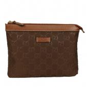 Gucci Wallet 282071 Coffee Nylon Ladies Handbag