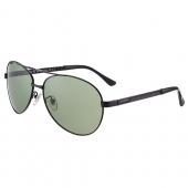 Gucci Aviator Wrap Black Frame Green Lens Sunglasses 308210