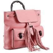 Gucci Bamboo Leather Backpack Pink