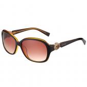 Gucci Elegant Oval Shaped Brown and Yellow Sunglasses 308032