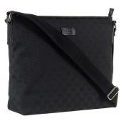 Gucci GG Supreme Black Canvas Messenger Bag 18926933