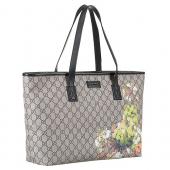 Cheap Gucci GG Supreme Canvas Blooms Green Print Tote  18926927