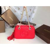 Gucci Handbag Calfskin Shoulder Bag Red