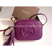 Gucci Tassel Purple Handbag Shoulder Bag Calfskin