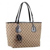 Gucci Heart Bit Canvas Large Tote Brown