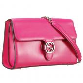 Gucci Interlocking Medium Shoulder Bag Fuchsia