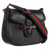 Gucci Lady Web Medium Shoulder Bag Black 18926780