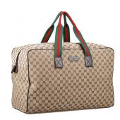 Cheap Gucci Large Carry On Duffle Bag in Beige Monogram Canvas