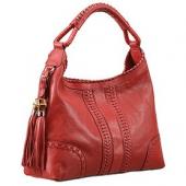 Gucci Medium Woven Tassels Red Leather Hobo 607328