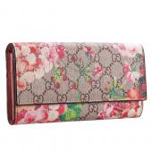 Gucci Pink Blooms Supreme Canvas Wallet