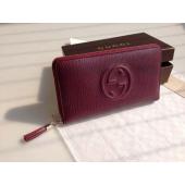 Gucci Calfskin Wallet Purse Brown